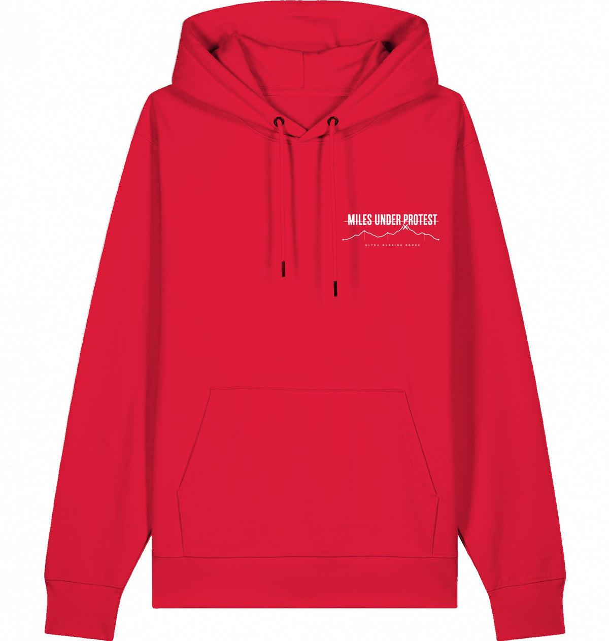 DOGS. COFFEE. RUNNING Hoodie Red – Produktansicht