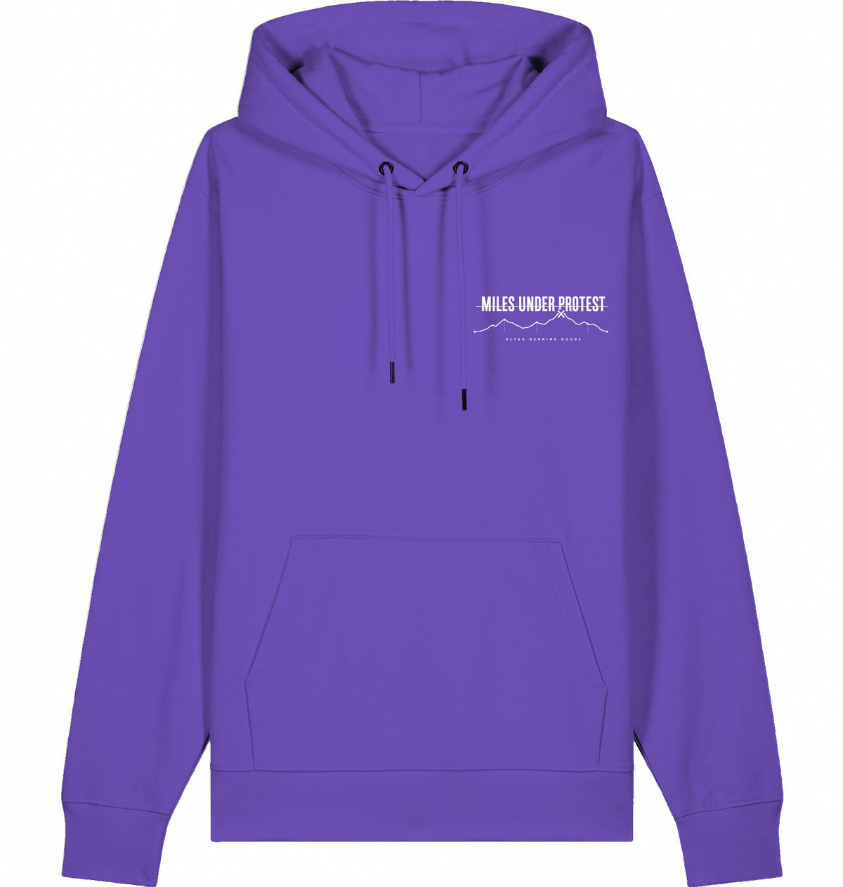 DOGS. COFFEE. RUNNING Hoodie Purple Love – Produktansicht