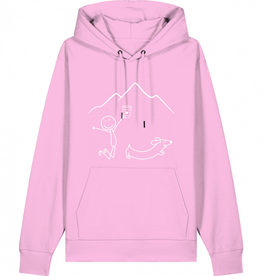DOGS. COFFEE. RUNNING Hoodie Lilac Dream – Produktansicht