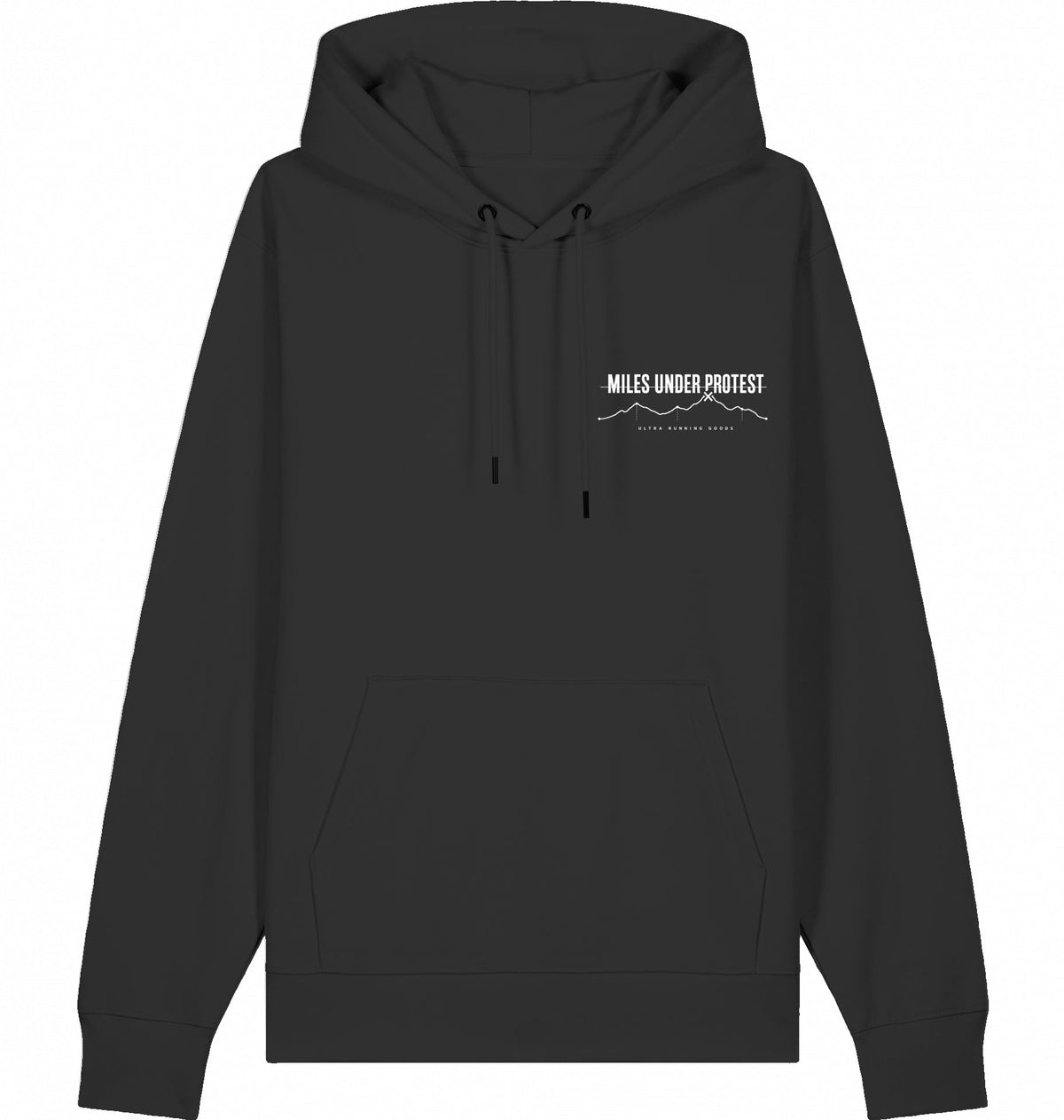 DOGS. COFFEE. RUNNING Hoodie Black – Produktansicht