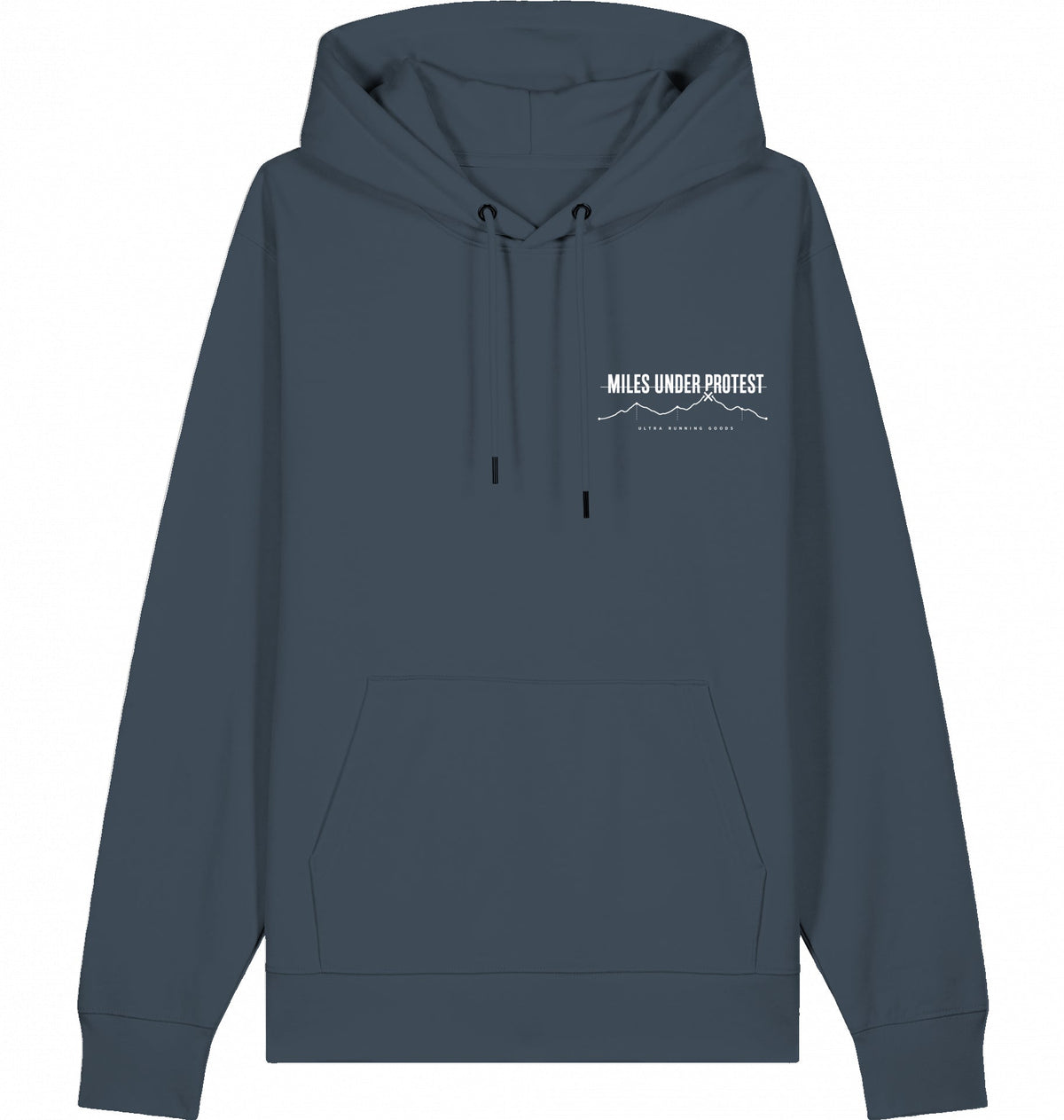 DOGS. COFFEE. RUNNING Hoodie India Ink Grey – Produktansicht