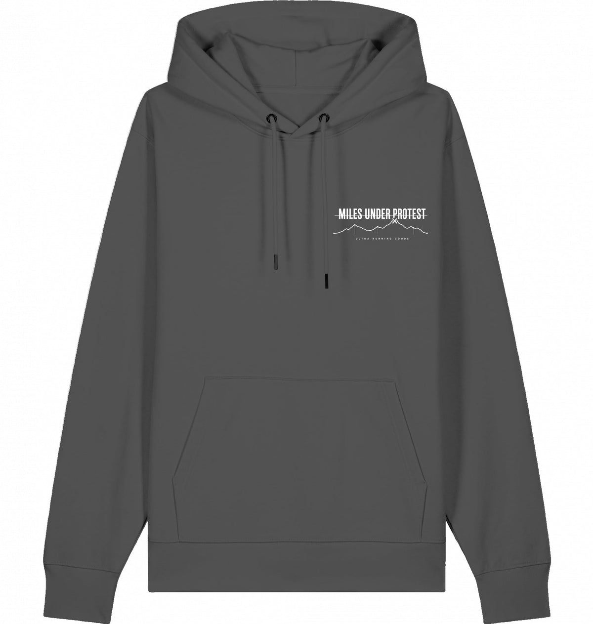 DOGS. COFFEE. RUNNING Hoodie Anthracite – Produktansicht