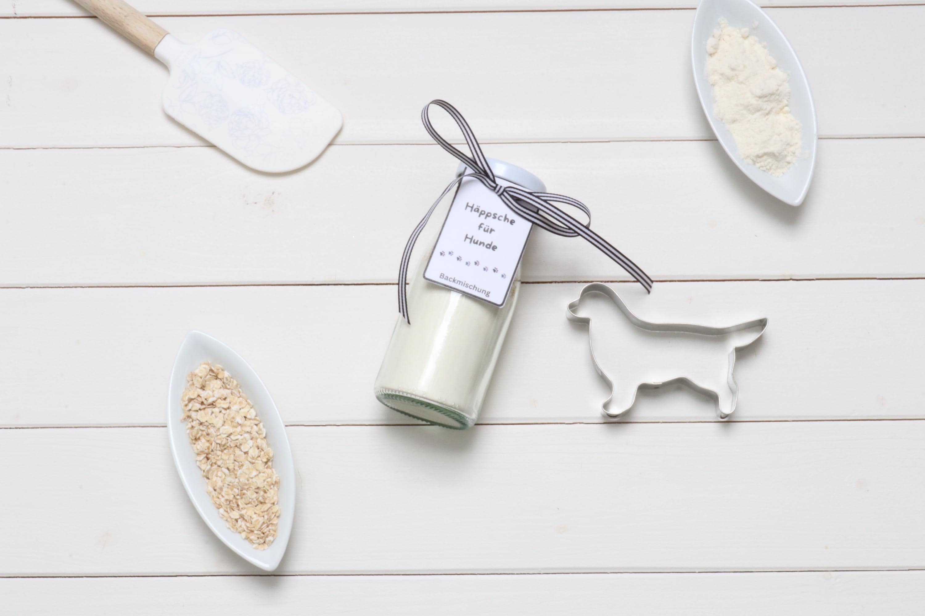 Hundekekse Backmischung mit Ausstechform als Golden Retriever, Tiernahrung, Hundeleckerlies,Backmischung im Glas, ideal als Geschenk,