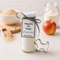 Hundekekse Backmischung mit Ausstechform als Hund, Tiernahrung, Hundeleckerlies, Backmischung im Glas, ideal als Geschenk,