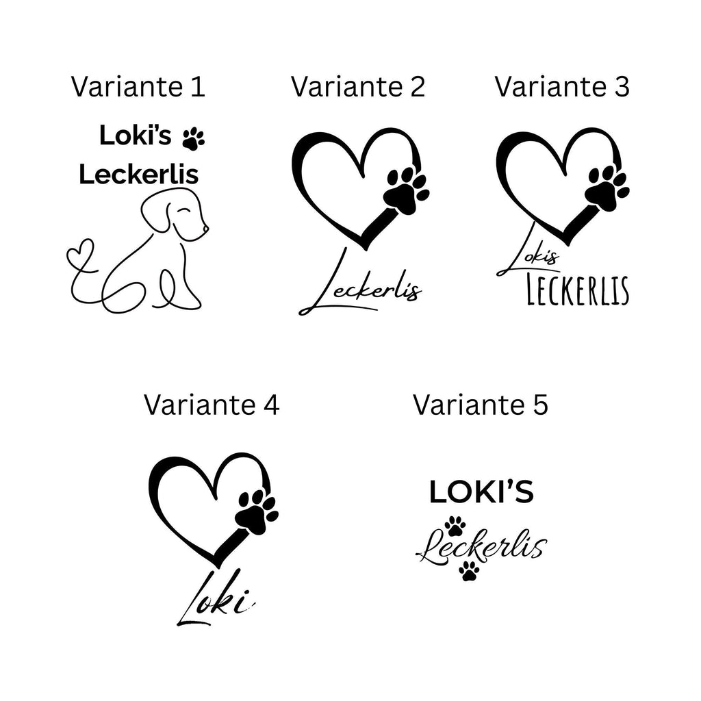 Leckerlidose, Vorratsglas mit Bambusdeckel, personalisiertes Geschenk für Hundebesitzer, Futterglas, Geschenke, Geschenkidee Hundeliebhaber