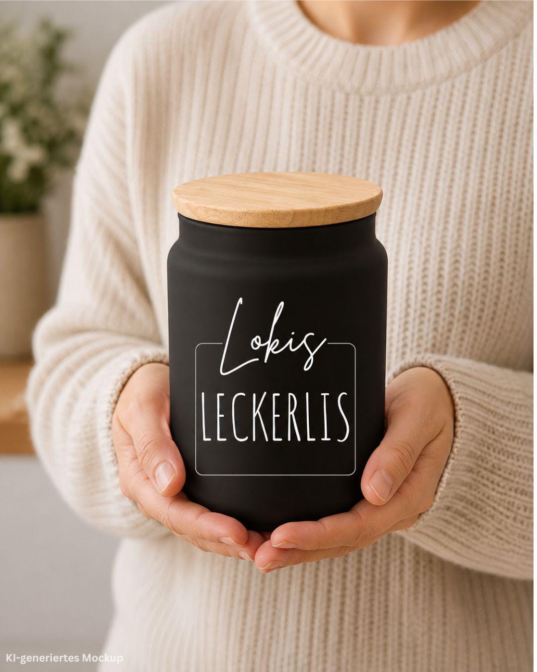 Leckerlidose, Vorratsglas mit Bambusdeckel, personalisiertes Geschenk für Hundebesitzer, Futterglas, Geschenke, Geschenkidee Hundeliebhaber