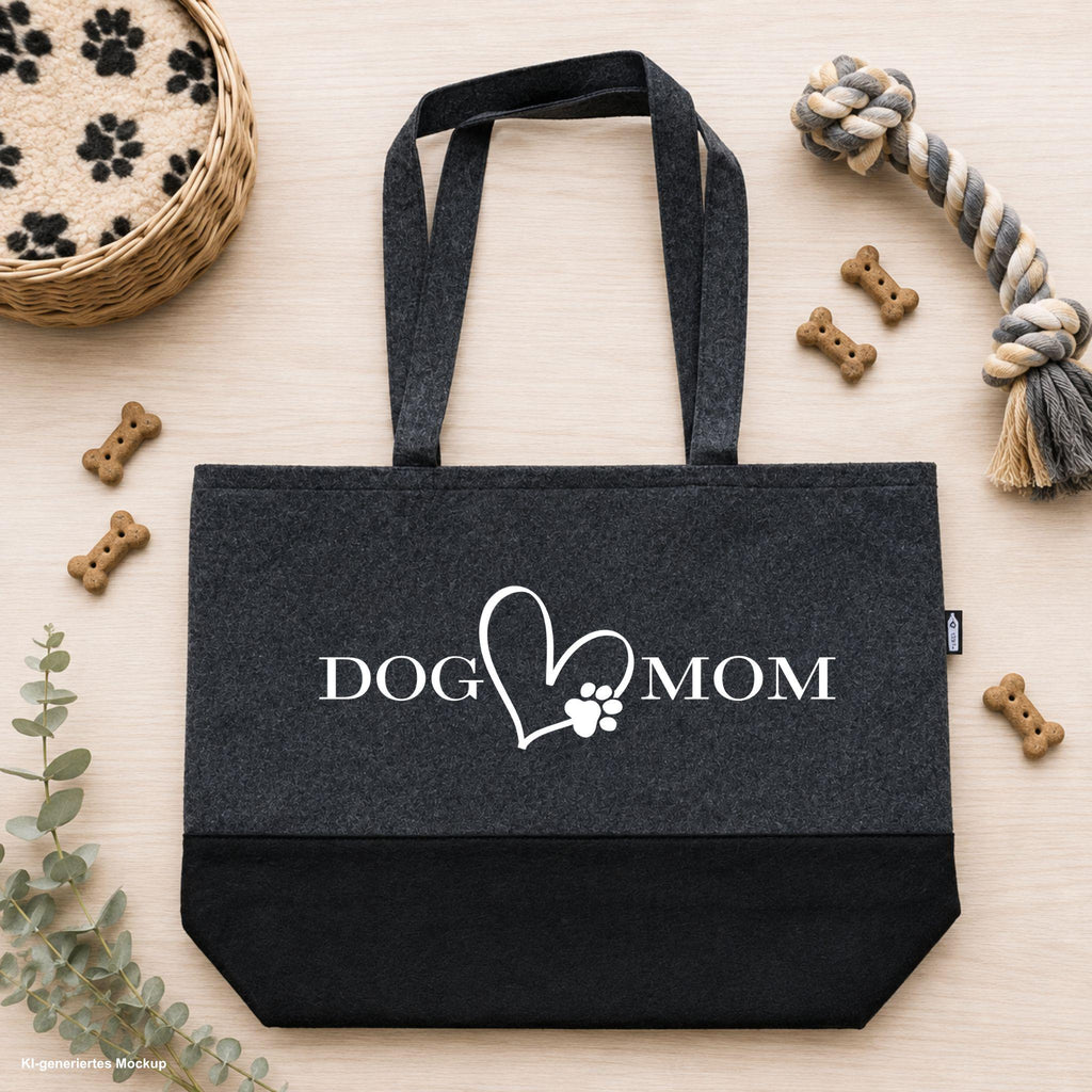 Filz Tasche Hund | Hundetasche 55x15x39cm | Tasche für Hundebesitzer | Hundemama Geschenk | Hundepapa Geschenk | Filztasche | Tragetasche