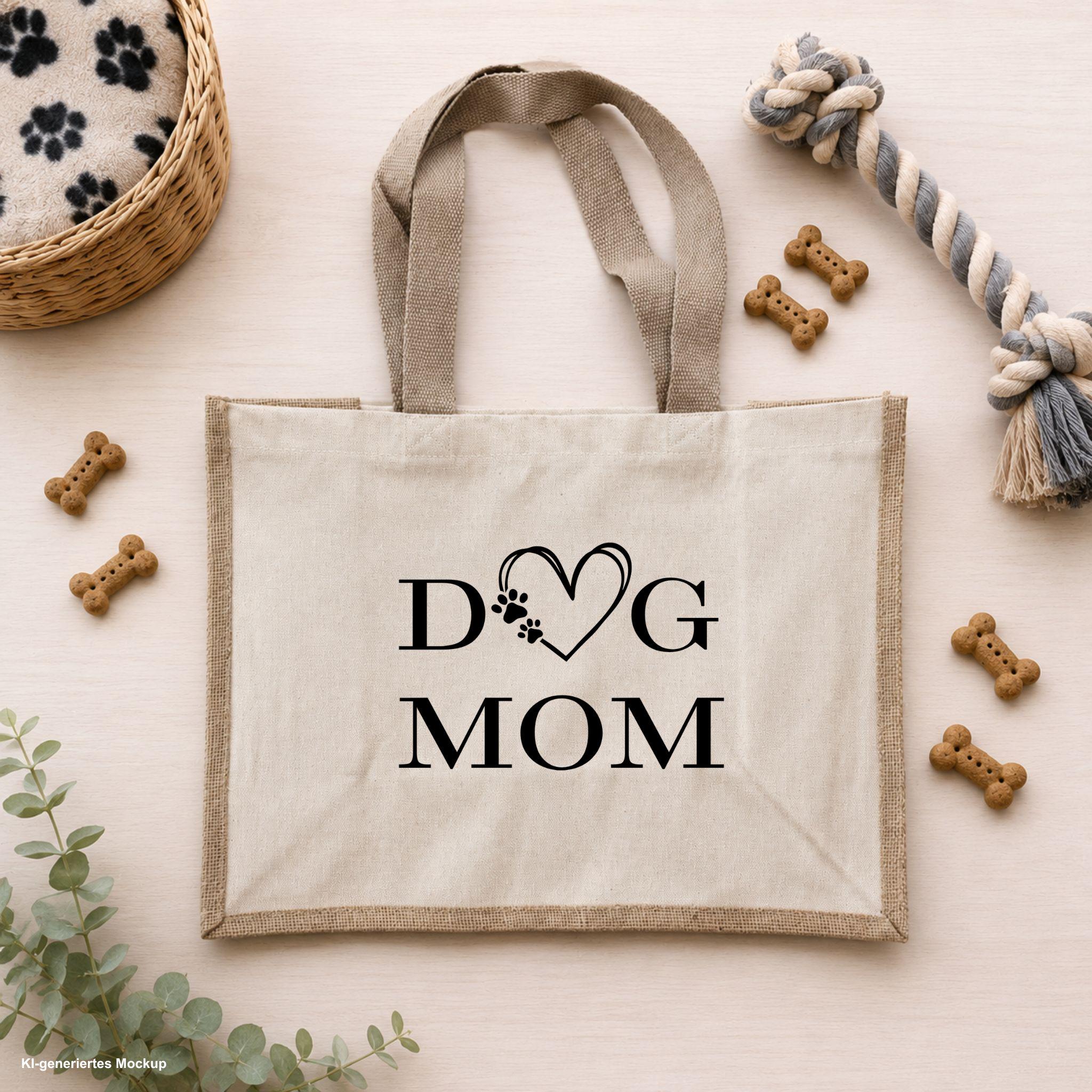 Personalisierte Jutetasche Hund | Hundetasche 42x33cm | Tasche für Hundebesitzer | Hundemama Geschenk | Jute Baumwolle Tasche | Tragetasche