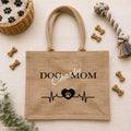 Personalisierte Jutetasche Hund | Hundetasche 42x33x19cm | Tasche für Hundebesitzer | Hundemama Geschenk | Hundepapa Geschenk | Tragetasche