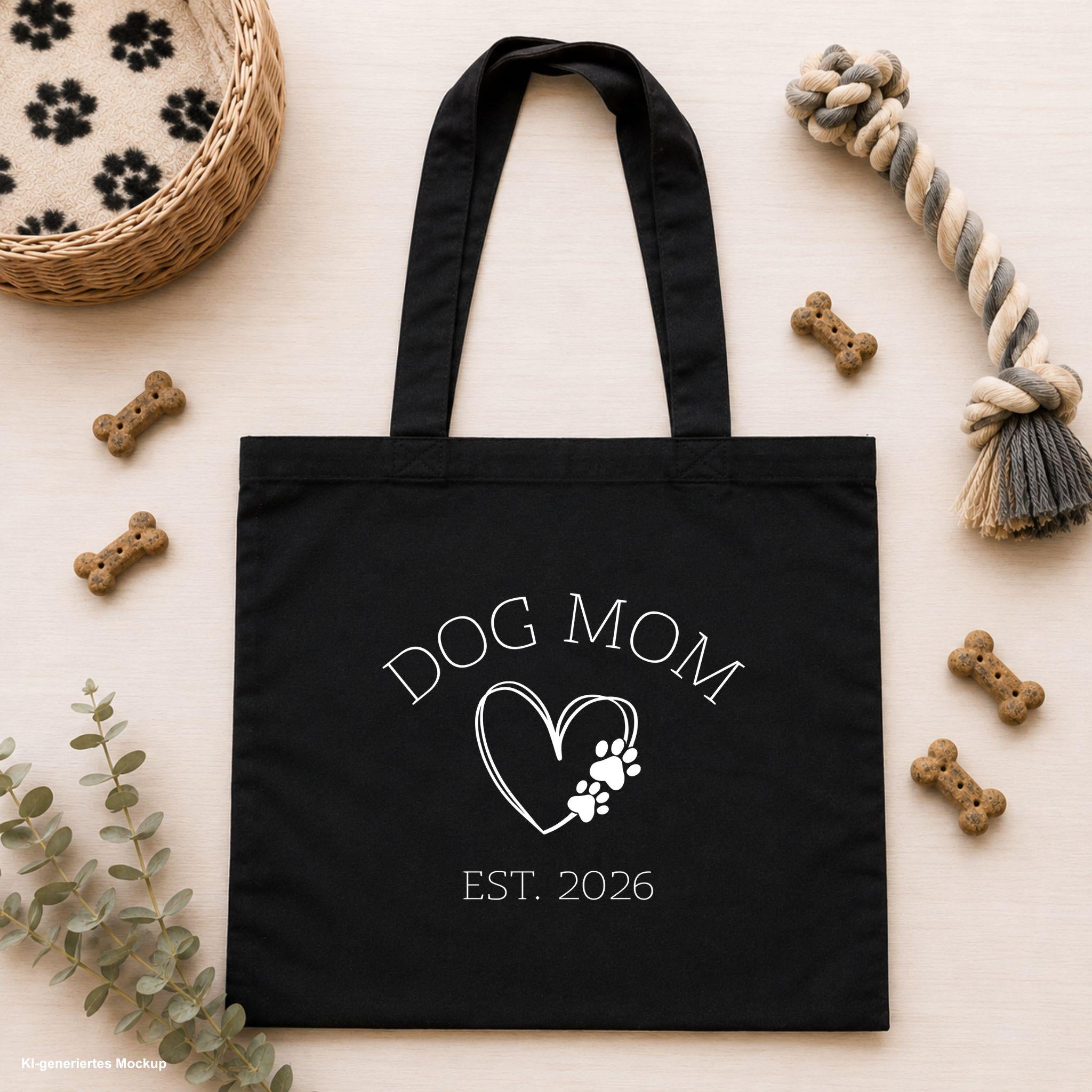 Stofftasche Hund | Hundetasche 41x38cm | Tasche für Hundebesitzer | Hundemama Geschenk | Hundepapa Geschenk | Baumwolltasche | Tragetasche