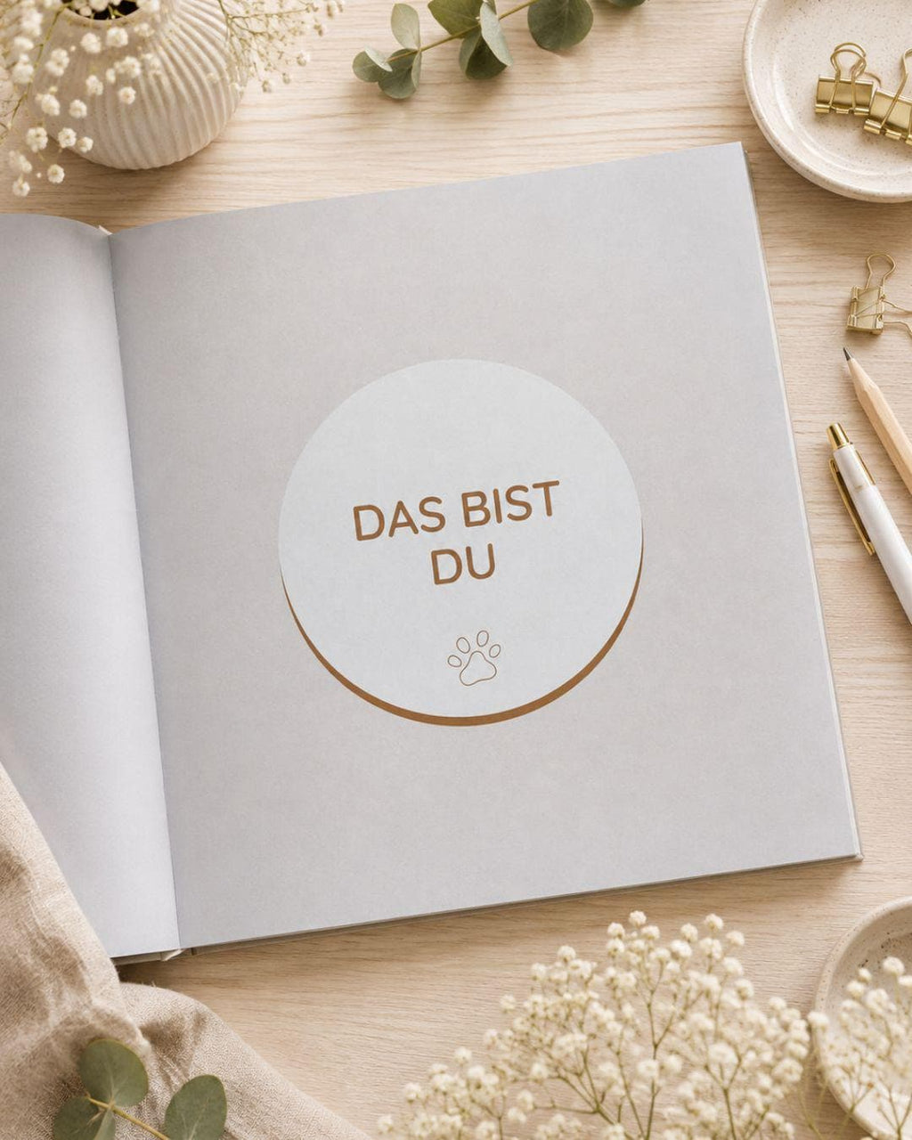 Geschenkset Welpe, Geschenk für Hundebesitzer, Erinnerungsbuch, Backmischung mit Ausstecher, Baumwolltasche mit Personalisierung, Geschenk