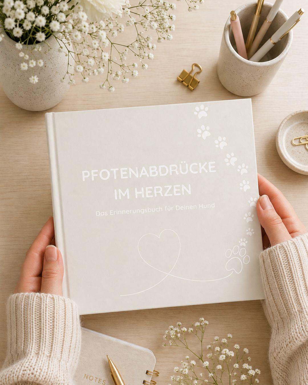 Geschenkset Welpe, Geschenk für Hundebesitzer, Erinnerungsbuch, Backmischung mit Ausstecher, Baumwolltasche mit Personalisierung, Geschenk