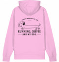 DOGS. COFFEE. RUNNING Hoodie Lilac Dream – Produktansicht