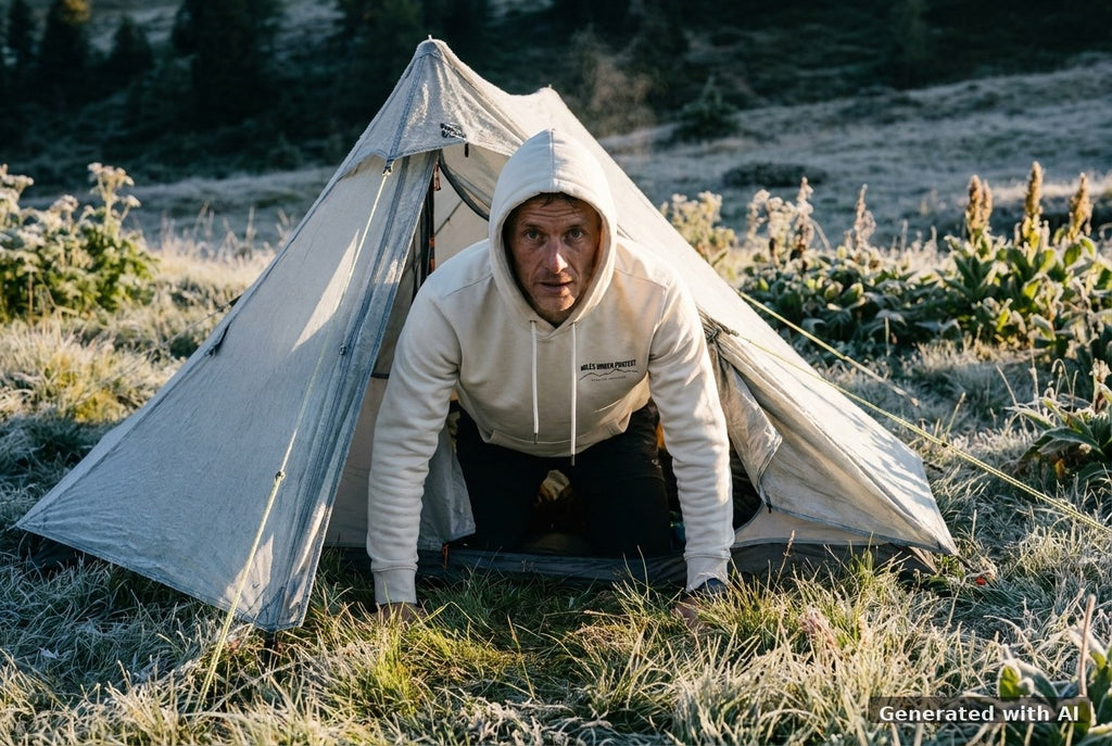 DOGS. COFFEE. RUNNING Hoodie Off White – Vorderseite