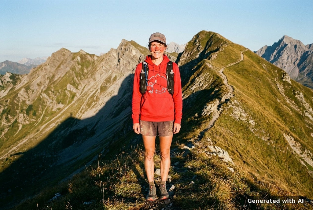 DOGS. COFFEE. RUNNING Hoodie Red – Vorderseite