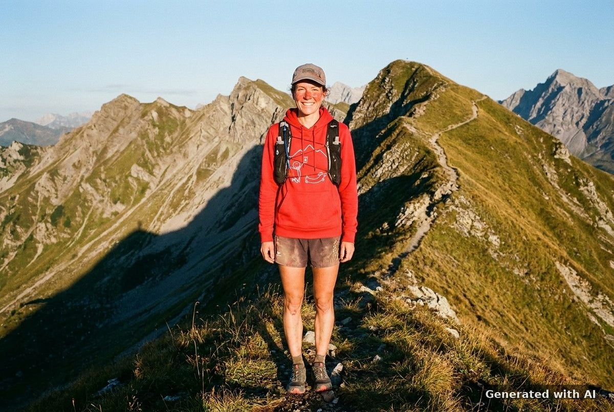 DOGS. COFFEE. RUNNING Hoodie Red – Vorderseite